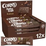 Haferriegel Corny Haferkraft Kakao | Vegan | Vollkornhafer & Kakao | 12 x 50 g