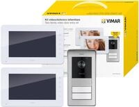 VIMAR K42931 Videosprechenalagen-Set enth&auml;lt Freisprech-Videohaustelefon LCD 7in,