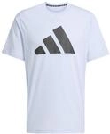 adidas Herren Train Essentials Feelready Logo Training Tee, Glow Blue/Black, XL