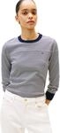 Tommy Hilfiger Damen CO Jersey FINE GG LS C-NK SWT WW0WW44984 Pullover Sweater, Blau,