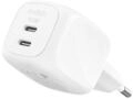 Belkin USB Ladeger&auml;t 2 Port, 50W, GaN Ladeger&auml;t mit 2 USB-C-Anschl&uuml;ssen,