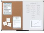 Bi-Office Maya Kombitafel, Halb Magnetisches Whiteboard, Halb Kork-Pinnwand,