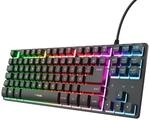GXTrust Thado TKL Tastatur Deutsches Layout (QWERTZ), Schwarz | Kompakt 80%,...