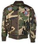 Mil-Tec&reg; Kinder Fliegerjacke MA1&reg; mit Abzeichen &bull; Gef&uuml;tterte Bomberjacke...