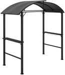 Outsunny Grillpavillon 233 x 110 x 235 cm Winddicht Doppeldach Dunkelgrau