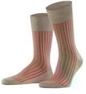 FALKE Herren Socken Shadow M So Baumwolle gemustert 1 Paar, Braun Sesame 4390,...