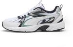 Puma MILENIO TECH, Unisex Sneaker, Puma White-Green Moon-New Navy,