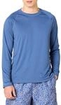 Amazon Essentials Herren Lang&auml;rmeliges, Schnell Trocknendes Bade-T-Shirt, Blau, L