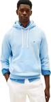 Tommy Hilfiger Herren Hoodie Seasonal Fleece mit Bauchtasche, Blau (Well Water), XS