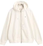 Gant Damen Shield Zip Hoodie Kapuzenpullover, Eggshell, S EU