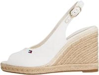 Tommy Hilfiger Damen Wedge Sandalen High Slingback mit Keilabsatz, Wei&szlig; (Ecru), 37