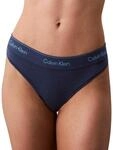 Calvin Klein Damen String Thong mit Stretch, Blau (Dark Denim), XL