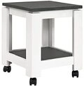 HAKU Beistelltisch auf Rollen granitoptik wei&szlig; MDF Couchtisch rollbar mit...