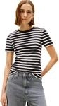 Tommy Hilfiger Damen T-Shirt Kurzarm Slim Cody Rundhalsausschnitt, Mehrfarbig