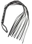 Erotic Fashion Peitsche 90 cm, schwarz Leder Peitsche mit 8 Str&auml;ngen, 1er-Pack (1 x