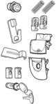 SHAD d1b341mar Ersatz-System mit Truhe SH33 Modell 2016,Schwarz