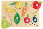 HABA Greifpuzzle Obst & Farben &ndash; Erstes Holzpuzzle mit gro&szlig;en Kn&ouml;pfen &ndash; Farben