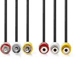 Composite-Videokabel - 3x Cinch-Stecker - 3x Cinch Buchse - Vernickelt - 480p -...
