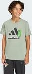 adidas Unisex Kids Minecraft Training T-Shirt, Silver Green/Black, 13-14 Years