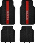 SPARCO SPC1913RS Teppiche SPC rote streifen PVC/LATEX 4 ST&Uuml;C, Red, Set of 4
