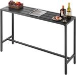 VEVOR Bartisch, 1400 x 375 x 980 mm, Bistrotisch, Stehtisch mit Metallgestell,