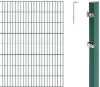 Alberts 651336 Doppelstabmattenzaun als 18 tlg. Zaun-Komplettset | verschiedene