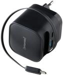 Intenso Power Adapter W65ACIC - 65W USB-C GaN Ladeger&auml;t mit ausziehbarem Kabel...