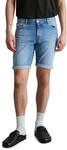 Marc OߴPolo Denim Herren Jeansshorts mit Stretch-Anteil Tapered Fit, Blau (Aqua