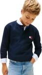 Tommy Hilfiger Jungen Langarmshirt Heritage Henley Waffelstrick, Blau (Dark...