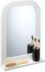 Relaxdays Badezimmerspiegel mit Ablage, Bad, Flur, rechteckig, HxBxT: 54 x 38 x...