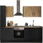 Stella Trading Turin Z K&uuml;chenzeile 250 x 211 x 60 cm, schwarz - Ohne...