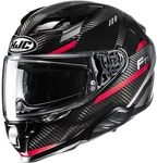 HJC, Integraler Motorradhelm F71 CARBON ESIRA Carbon Red MC1, S