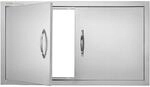 VEVOR Grill-Zugangst&uuml;r, 863 x 482 x 46 mm, Doppelte Au&szlig;enk&uuml;chent&uuml;r,