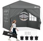 Sekey Pop Up Pavillon 3x3 Wasserdicht Stabil, Faltpavillon 3m x 3m mit...