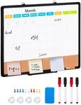 VEVOR 24" x 18" Monatskalender-Whiteboard und Korktafel-Kombination mit