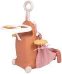Smoby - Baby Nurse Puppenpflege-Trolley - 3-in-1 Koffer, Bett, Hochstuhl - 6