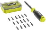 RYOBI Schraubendreher-Set, gemischt, 17-tlg. RHSDM1701