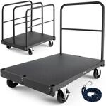 VEVOR Plattenwagen, 816 kg, 2-in-1 Transportwagen mit 360&deg; Lenkrollen,