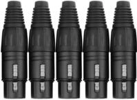 Pronomic Steckerset XLR-Female 5-St&uuml;ck (zur Kabelkonfektionierung, Montage,