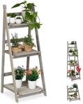 Relaxdays Blumentreppe, mehrstufig, Blumenleiter Holz, klappbar, Leiterregal...