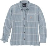 Carhartt Damen Langarmhemd Midweight Flannel L,S Plaid Shirt, Farbe:Neptune,