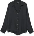 VERO MODA Damen Vmsommer Ls Shirt WVN Ga Noos, Black, X-Small