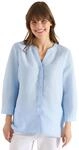 Cecil Damen Bluse mit Split Neck aus Leinenmix