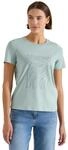 Damen T-Shirt mit Rundhals und Folienprint