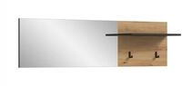 xonox.home &ndash; Garderobenpaneel inkl. Spiegel Canu 150x40x22 cm in Artisan und...