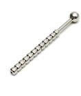 rimba Ribbed Urethral Plug-R.4568, Silber, 70 g