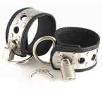Erotic Fashion ra7523 Manschetten mit Metall-und Vorh&auml;ngeschloss,...