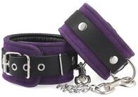 Erotic Fashion Handfesseln, lila-schwarz Echtes Leder, 1er-Pack (1 x 1 St&uuml;ck)