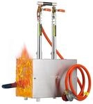 VEVOR tragbare Propangas-Schmiede mit 2 Brenner 1427 &deg;C, Hufschmiede Schmiedeofen