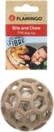 Flamingo Hundespielzeug &ndash; Wilga Ball Braun &ndash; TPR+Bambus, Ball innen &ndash; &Oslash; 7,6 cm
